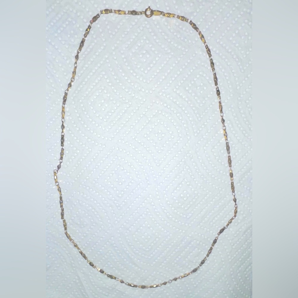 Vintage Trifari Gold Toned Rope Necklace 18Inch Does Have Signature
